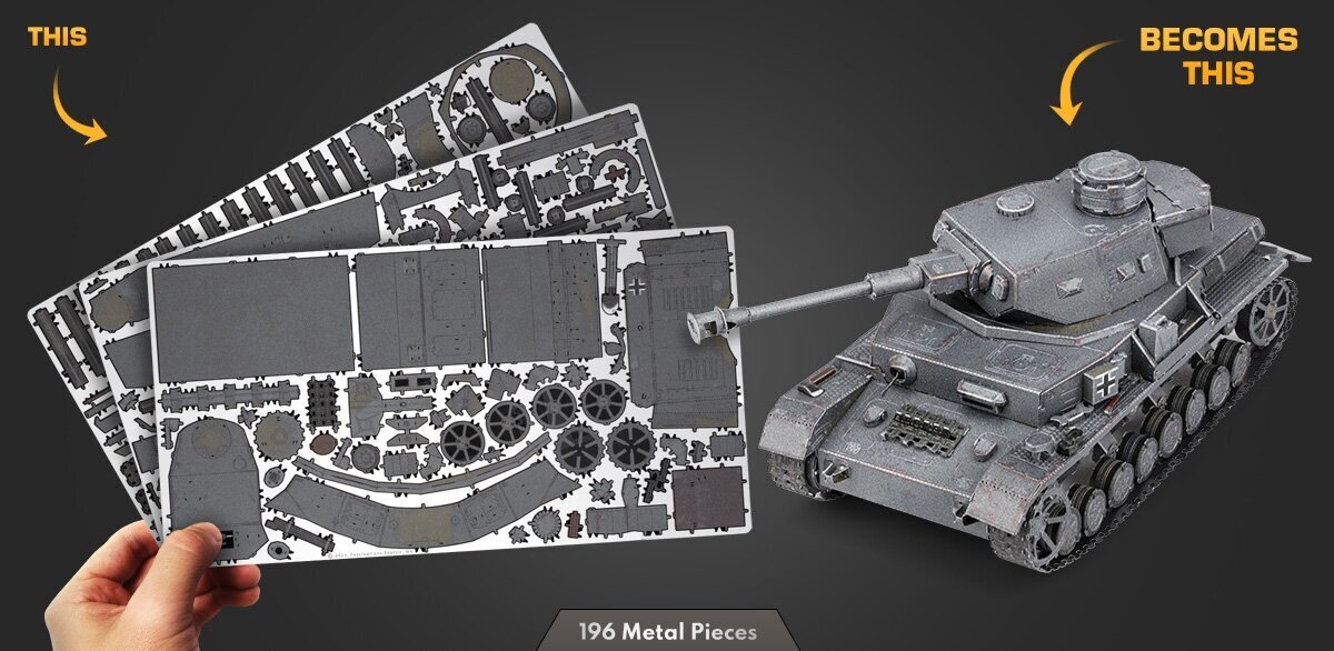 3D pusle Metal Earth Panzer IV hind ja info | Pusled | kaup24.ee