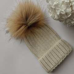 Kootud müts tutiga, KidsHouse цена и информация | Шапки, перчатки, шарфы для девочек | kaup24.ee