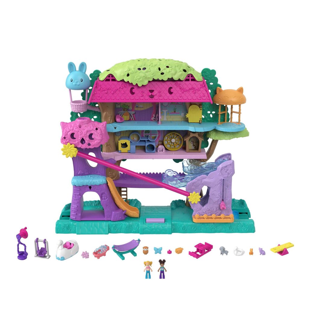 Polly Pocket® Pollyville Pet Party Treehouse HHJ06 цена и информация | Tüdrukute mänguasjad | kaup24.ee
