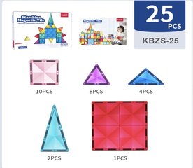 KEBO магнитный конструктор, 25 деталей цена и информация | Конструкторы и кубики | kaup24.ee