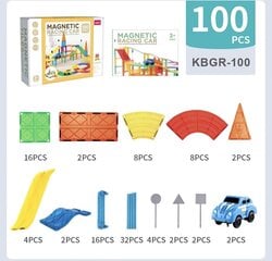 KEBO magnetkonstruktor - autorada, 100-osaline hind ja info | Klotsid ja konstruktorid | kaup24.ee