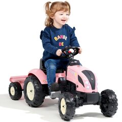 Country Star Falk traktor koos haagisega, roosa hind ja info | Imikute mänguasjad | kaup24.ee