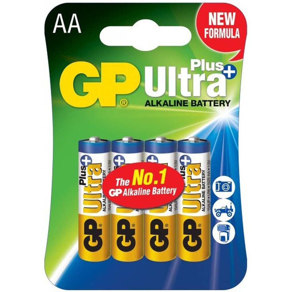 Patareid GP Ultra Plus alkaline AA 1.5V, 40tk hind ja info | Patareid | kaup24.ee