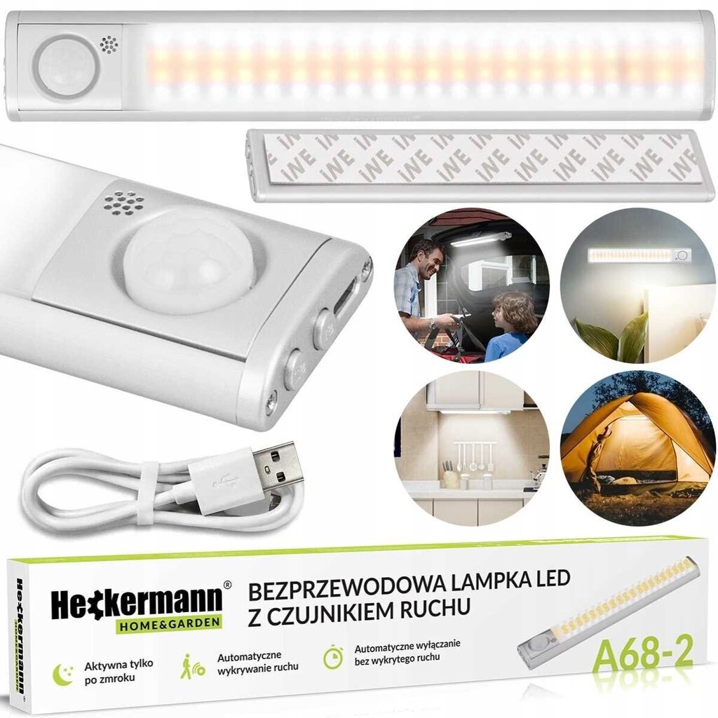 Kleepitav garderoobi valgusriba 80x LED 22cm hind ja info | Süvistatavad ja LED valgustid | kaup24.ee