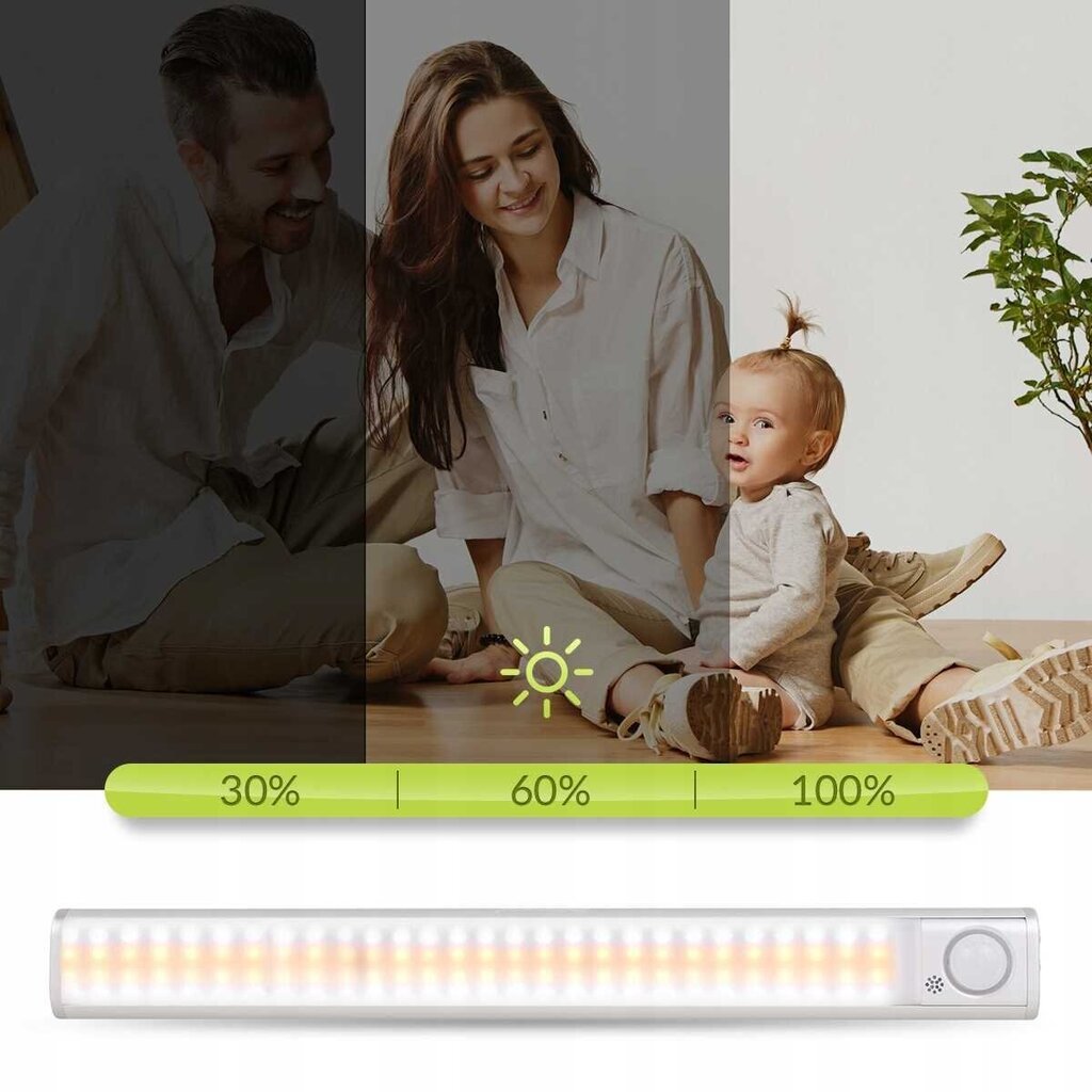 Juhtmeta valgusti liikumisanduriga 30cm hind ja info | Süvistatavad ja LED valgustid | kaup24.ee