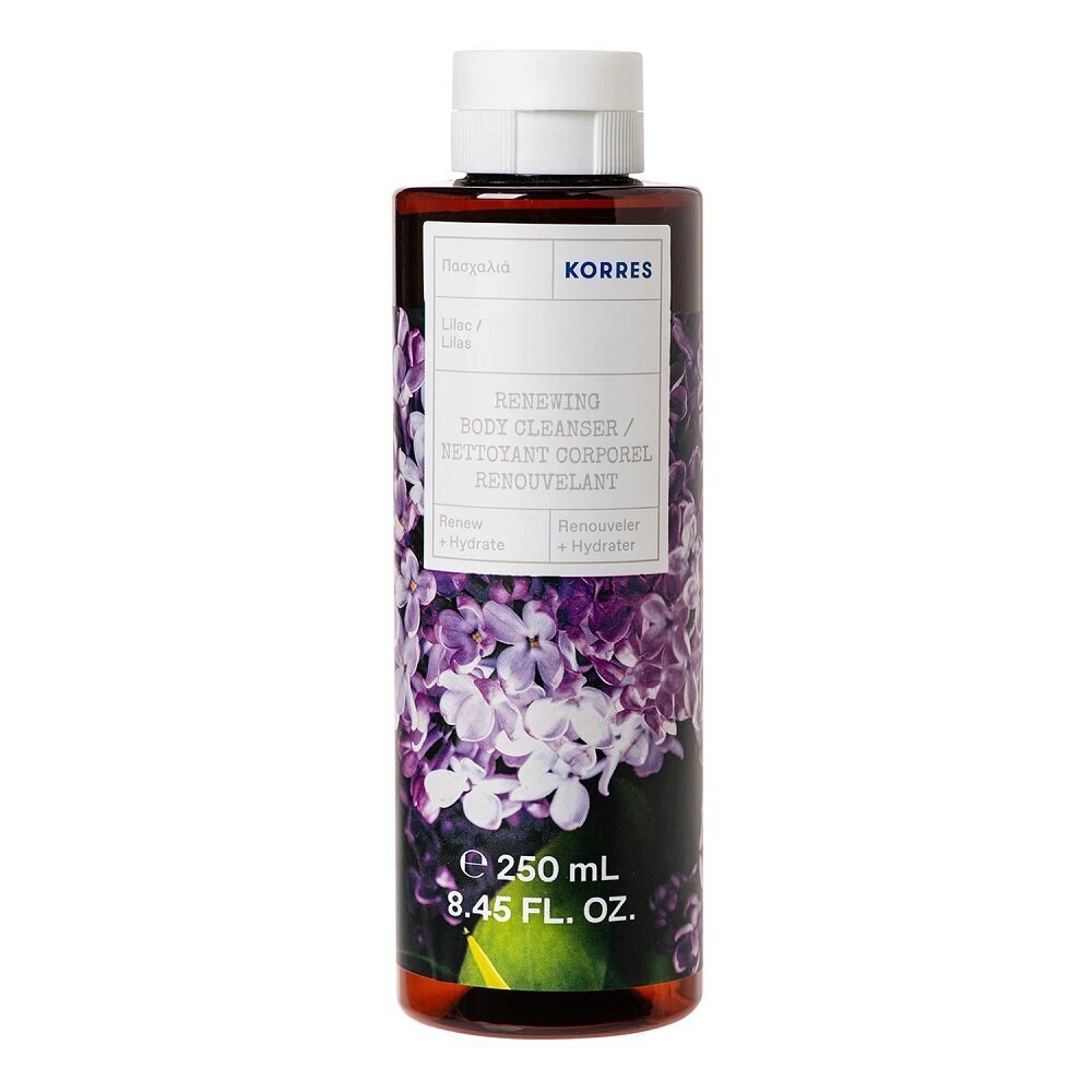 Dušigeel Korres Renewing Body Cleanser Lilac, 250ml цена и информация | Dušigeelid, õlid | kaup24.ee