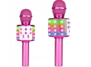 Bluetooth караоке-микрофон с LED-подсветкой Manta, розовый цена и информация | MUST Металлическая бутылочка с Ярким рисунком (без BPA) (500ml) для мальчиков от 3+ лет Серая с Машинкой | kaup24.ee