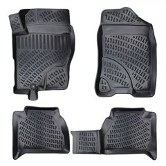 Auto kummimatid mustad 3d nissan navara (2005-2014) rizline цена и информация | Резиновые коврики | kaup24.ee