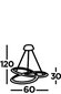 Searchlight ripplamp Swirl LED 51871-1BK цена и информация | Rippvalgustid | kaup24.ee