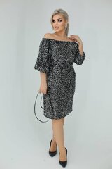 Элегантное платье с пайетками, N.FASHION, 90, серое цена и информация | Платья | kaup24.ee