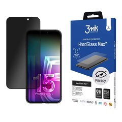 Apple iPhone 15 Plus - 3mk HardGlass Max Privacy™ screen protector цена и информация | Ekraani kaitsekiled | kaup24.ee