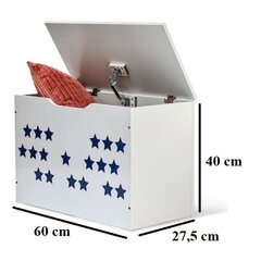 Деревянный ящик для игрушек «Звезды», 60х40х27,5 см цена и информация | Ящики для вещей | kaup24.ee
