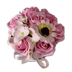 Букет розовых мыльных роз в белом ведре. цена и информация | Мыло | kaup24.ee