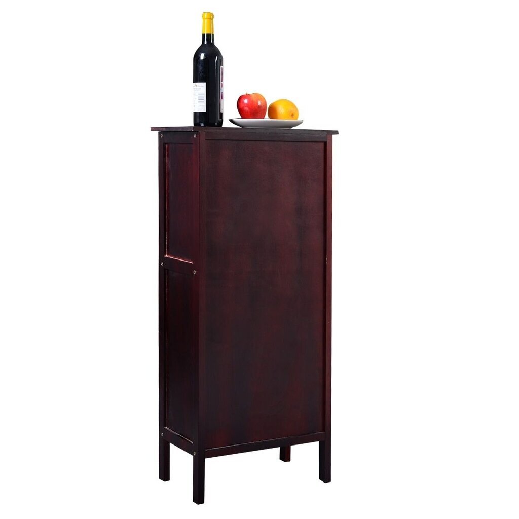 Puidust veinikapp 42x24,5x96 cm, tumepruun hind ja info | Köögikapid | kaup24.ee