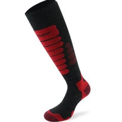Лыжные носки Lenz Ski 3.0 Merino, темно-серо-красные цена и информация | Мужские носки | kaup24.ee