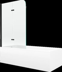 Vann Mexen Vega viimistluse ja klaasseinaga, 180x80 cm + 80 cm, white+II/black цена и информация | Ванны | kaup24.ee