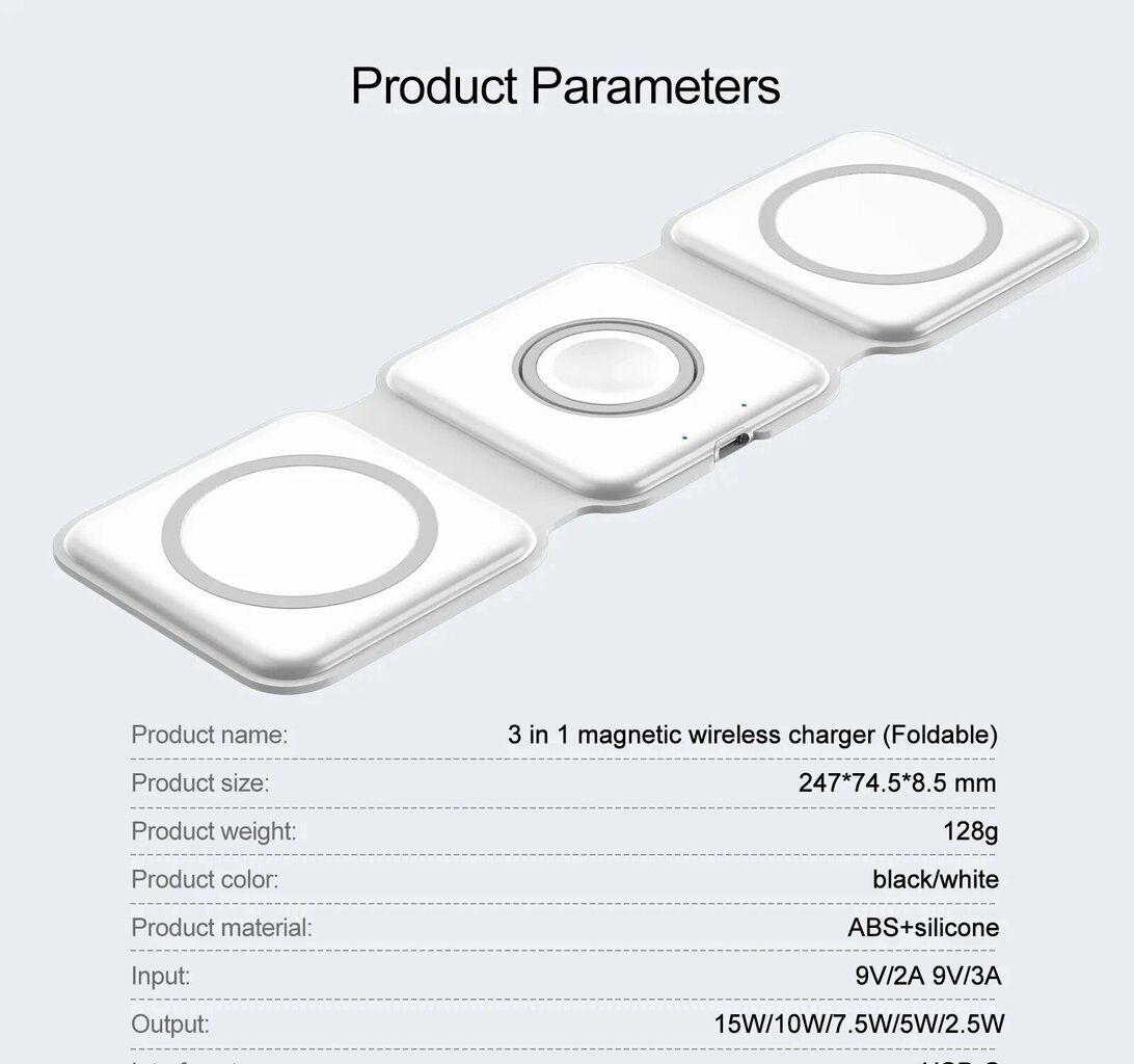 Magnetic 3in1 hind ja info | Mobiiltelefonide laadijad | kaup24.ee