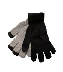 Вязаные женские перчатки HOFLER,  2 пары HE51186*998, светло-серые+черные, 6438152315156 цена и информация | Женские перчатки | kaup24.ee