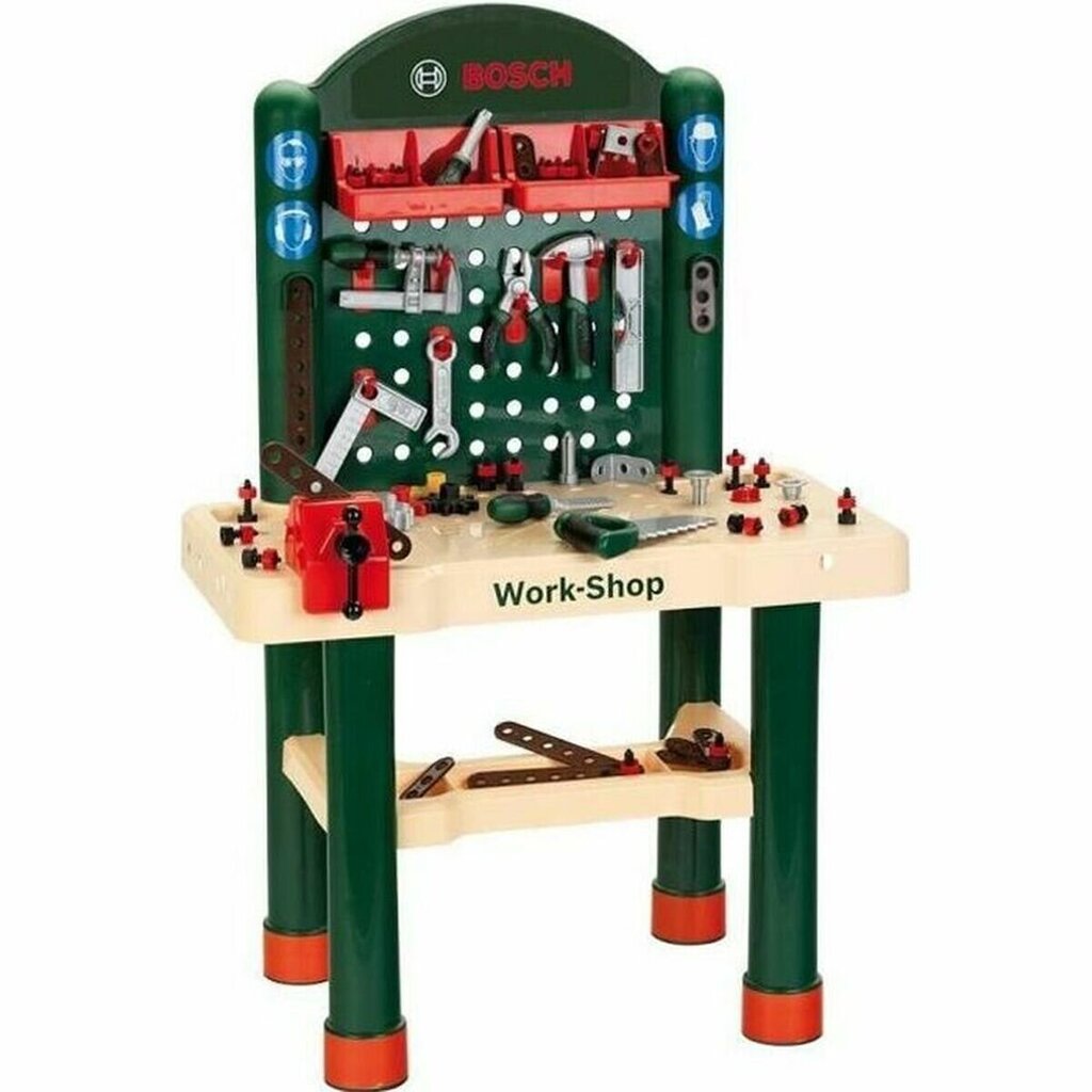 Tööriistakomplekt lauaga lastele Bosch Mini Workshop, 82 tk hind ja info | Poiste mänguasjad | kaup24.ee