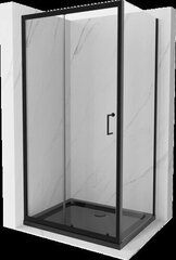 Dušo kabina Mexen Apia su padėklu ir sifonu, Black, 110 x 100 cm цена и информация | Душевые кабины | kaup24.ee