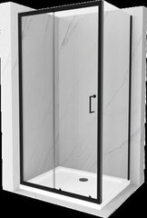 Dušo kabina Mexen Apia su padėklu ir sifonu, Black+White/Black, 110 x 100 cm цена и информация | Душевые кабины | kaup24.ee