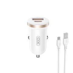 XO CC56 PD Car charger 30W + microUSB cable цена и информация | Зарядные устройства для телефонов | kaup24.ee