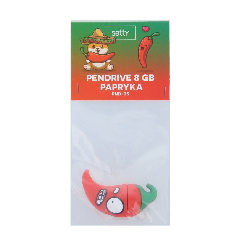 Setty Pendrive 8GB Pepper PND-05 цена и информация | USB jagajad, adapterid | kaup24.ee