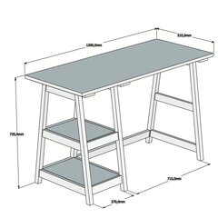 Defektiga toode. Kirjutuslaud Kalune Design Perla, pruun hind ja info | Defektiga tooted | kaup24.ee