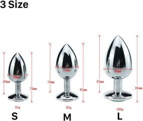Комплект анальных пробок, 3 шт. цена и информация | Анальные игрушки | kaup24.ee