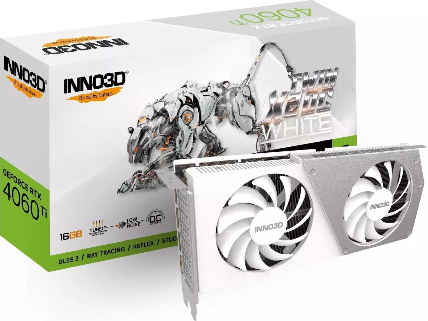 Inno3D GeForce RTX 4060 Ti Twin X2 OC White (N406T2-16D6X-178055W) цена и информация | Videokaardid (GPU) | kaup24.ee