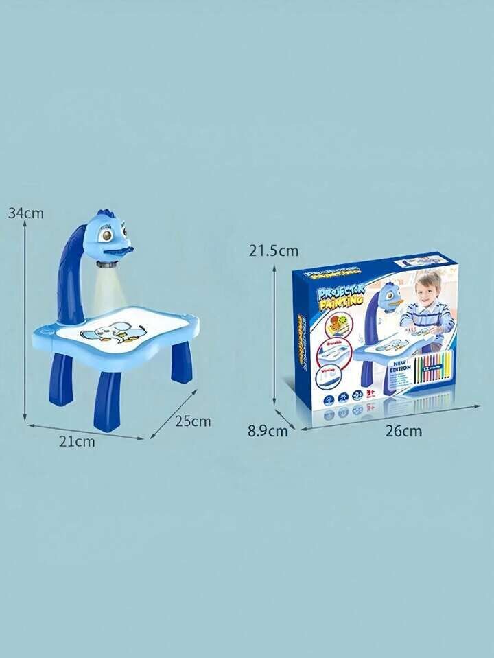 Laste joonistus- ja tahvli projektsioonilaud, Electronics-29, 34x21x25 cm, sinine hind ja info | Arendavad mänguasjad | kaup24.ee