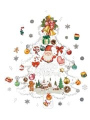 Рождественское украшение, наклейка Елка, Electronics LV-100, 1 шт цена и информация | Декоративные наклейки | kaup24.ee