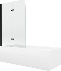 Vann Mexen Vega viimistluse ja klaasseinaga, 180x80 cm + 100 cm, white+II/black цена и информация | Ванны | kaup24.ee