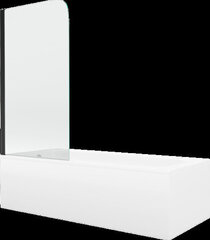 Vann Mexen Vega viimistluse ja klaasseinaga, 150x70 cm + 70 cm, white+I/swing/black hind ja info | Vannid | kaup24.ee