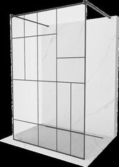 Walk-in dušisein Mexen Kioto, must, 110 x 200 cm hind ja info | Dušikabiinide uksed ja seinad | kaup24.ee