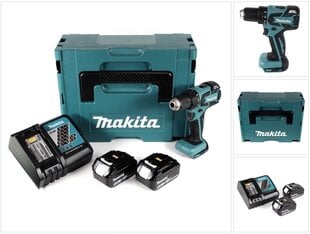 Аккумуляторная дрель/шуруповерт Makita DDF 459 RMJ 18 В 45 Нм Makpac + 2х аккумулятора 4,0 Ач + зарядный блок цена и информация | Шуруповерты, дрели | kaup24.ee