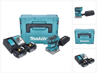 Аккумуляторная шлифовальная машина Makita DBO 484 RFJ 18 В 112 x 102 мм + 2 аккумулятора 3,0 Ач + зарядный блок + Makpac цена и информация | Шлифовальные машины | kaup24.ee