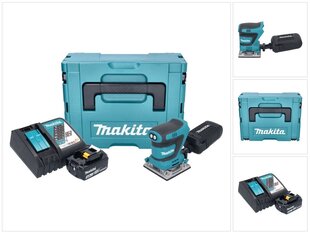 Аккумуляторная шлифовальная машина Makita DBO 484 RM1J 18 В 112 x 102 мм + 1x аккумулятор 4,0 Ач + зарядный блок + Makpac цена и информация | Шлифовальные машины | kaup24.ee