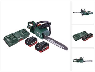 Аккумуляторная бензопила Metabo MS 36-18 LTX BL 40 36 В (2x 18 В) 40 см 22 м/с бесщеточный + 2х аккумулятора 5,5 Ач + двойное зарядное устройство цена и информация | Пилы, циркулярные станки | kaup24.ee