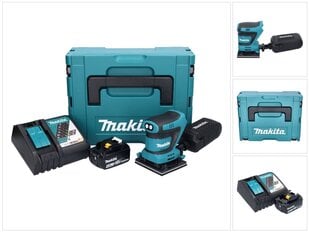 Аккумуляторная эксцентриковая шлифовальная машинка Makita DBO 480 RM1J 18 В 112 x 102 мм + 1х аккумулятор 4,0 Ач + блок зарядки + Makpac цена и информация | Шлифовальные машины | kaup24.ee