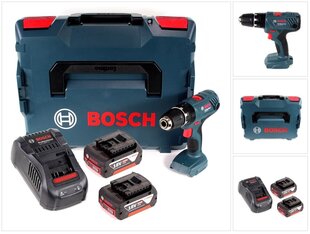 Аккумуляторная ударная дрель Bosch Professional GSB 18V-21 18В 55Нм + 2х аккумулятора 5,0 Ач + зарядное устройство + L-Boxx цена и информация | Шуруповерты, дрели | kaup24.ee