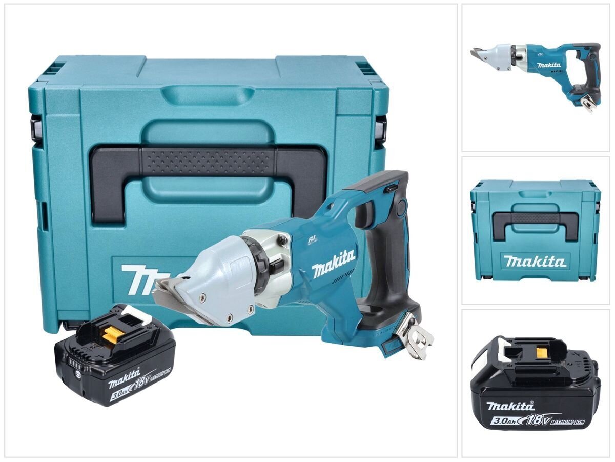 Akuplekikäärid Makita DJS 200 F1J 18 V 2,0 mm + 1x aku 3,0 Ah + Makpac - ilma laadijata hind ja info | Elektrilised saed, mootorsaed ja tarvikud | kaup24.ee