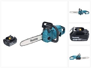 Аккумуляторная бензопила Makita DUC 357 FX2 18 В 35 см 7,7 м/с + 1х аккумулятор 3,0 Ач - без зарядного блока цена и информация | Пилы, циркулярные станки | kaup24.ee