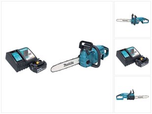 Аккумуляторная бензопила Makita DUC 357 RFX2 18 В 35 см 7,7 м/с + 1х аккумулятор 3,0 Ач + устройство для зарядки цена и информация | Пилы, циркулярные станки | kaup24.ee