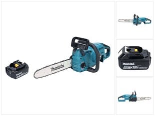 Аккумуляторная бензопила Makita DUC 357 MX2 18 В 35 см 7,7 м/с + 1х аккумулятор 4,0 Ач - без зарядного блока цена и информация | Пилы, циркулярные станки | kaup24.ee