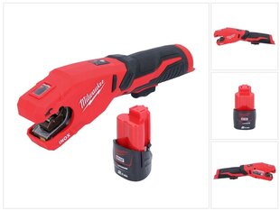 Аккумуляторный труборез из нержавеющей стали Milwaukee M12 PCSS-201 12 В 12–28 мм + 1х аккумулятор 2,0 Ач – без зарядного блока цена и информация | Пилы, циркулярные станки | kaup24.ee