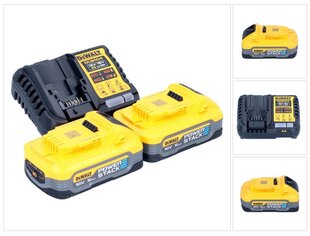 Laadimiskomplekt DeWalt DCB 1104 H2 12 V / 18 V 2x Powerstack aku 5,0 Ah + DCB 1104 laadija цена и информация | Шуруповерты, дрели | kaup24.ee