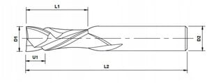 Freesi tarvik Ralmetal VHM YG10X 45 HRC цена и информация | Фрезы | kaup24.ee