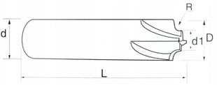 Freesi tarvik Ralmetal 45 HRC hind ja info | Freesid | kaup24.ee