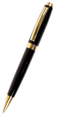Шариковая ручка SYMPHONY, Cresco, чёрный/золотой sp. корпус, поворотный, в подарочной упаковке цена и информация | Письменные принадлежности | kaup24.ee